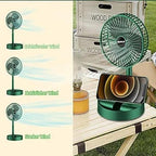 Telescopic Folding Fan – Portable USB Rechargeable Folding Table Fan | Adjustable Height Mini Cooling Fan | Stylo Choice