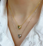 Heart Shape Necklace for Women – Golden Love Heart Pendant Necklace | Korean Fashion Jewelry | Stylo Choice