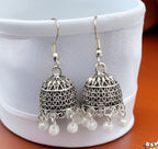 Silver Kashmiri Jhumki Earrings – Traditional Ethnic Earrings for Women | Stylo Choice