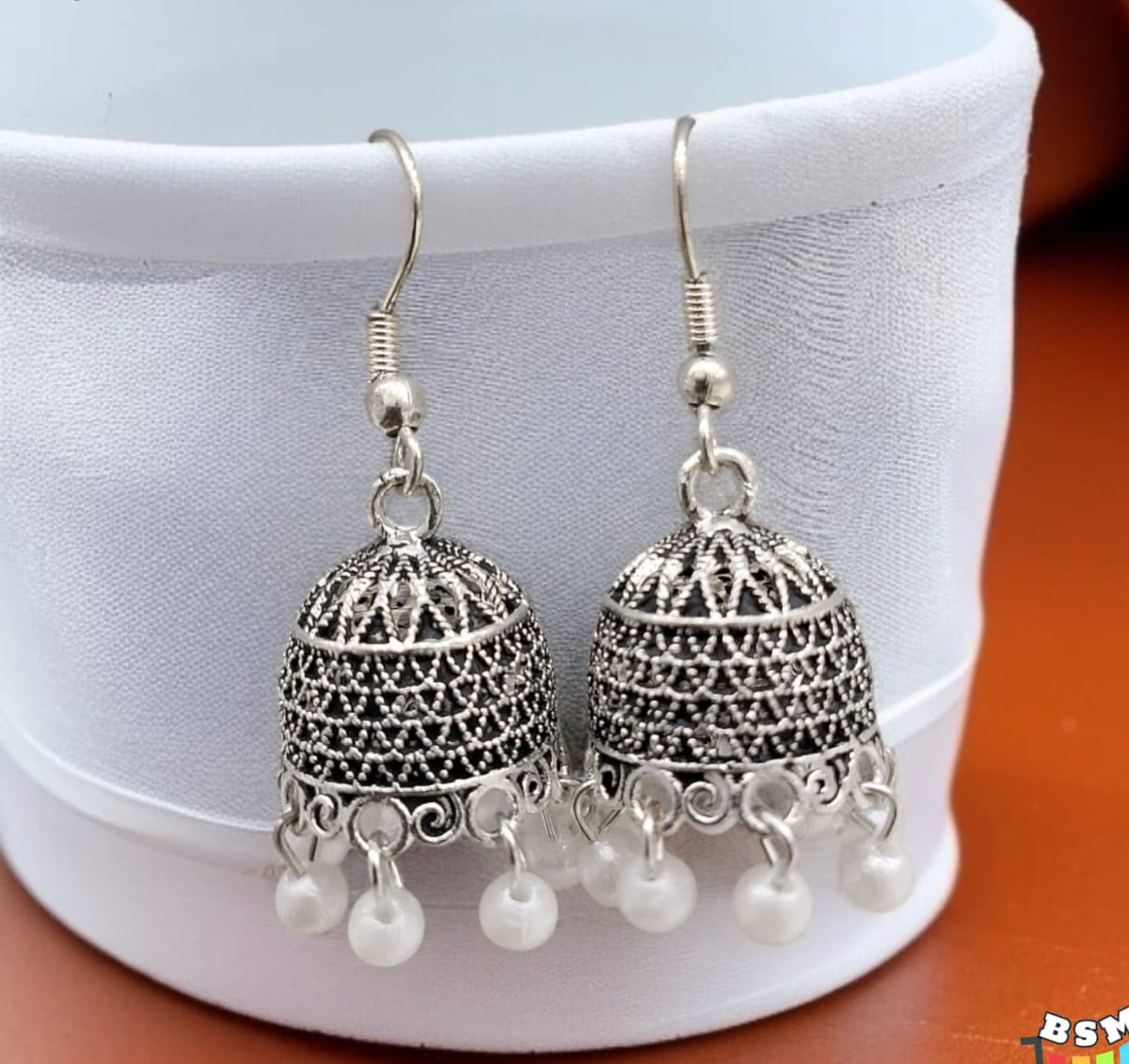 Silver Kashmiri Jhumki Earrings – Traditional Ethnic Earrings for Women | Stylo Choice