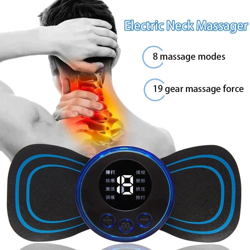 Mini Body Massager – Portable Rechargeable EMS Muscle Stimulator for Neck, Shoulder & Back Pain Relief | Stylo Choice