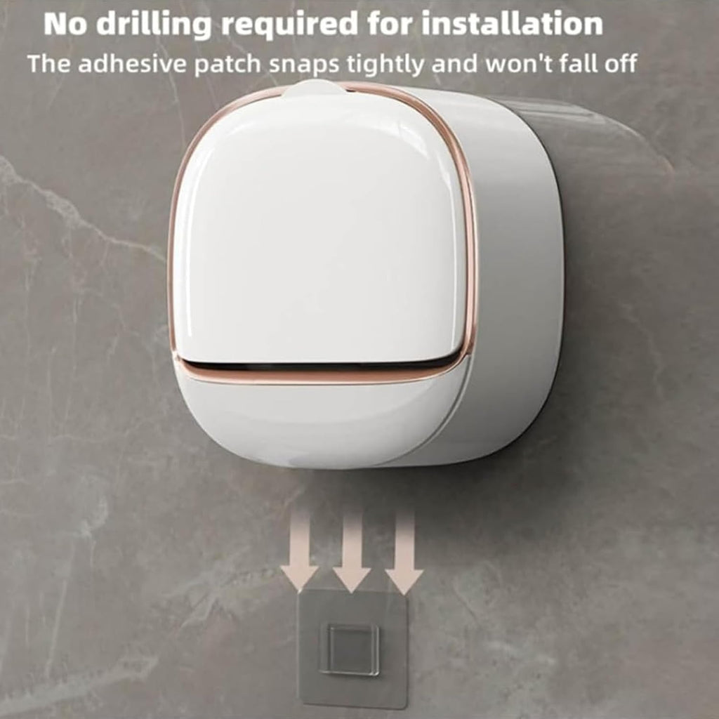 Luxury Wall-Mounted Soap Holder with Drain Tray – Stylish Bathroom Soap Box