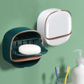 Luxury Wall-Mounted Soap Holder with Drain Tray – Stylish Bathroom Soap Box