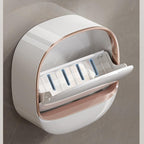 Luxury Wall-Mounted Soap Holder with Drain Tray – Stylish Bathroom Soap Box