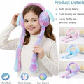 Cute Bunny Plush Headphones for Kids & Girls | Soft Rabbit Ear Wired Headset | Kawaii Fashion Headphones | Stylo Choice