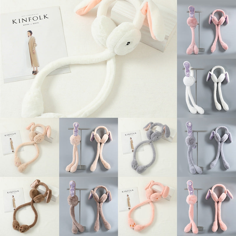 Cute Bunny Plush Headphones for Kids & Girls | Soft Rabbit Ear Wired Headset | Kawaii Fashion Headphones | Stylo Choice