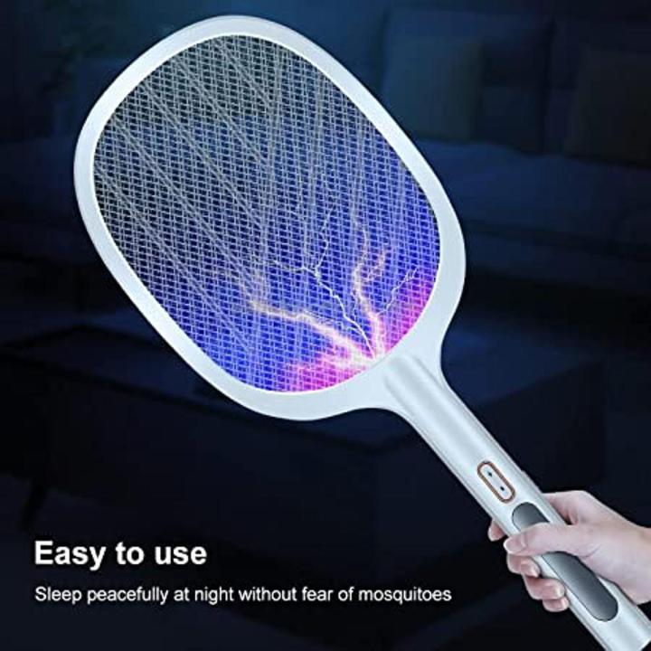 Rechargeable Mosquito Racket With Charging Stand – Electric Mosquito Killer Bat | USB Rechargeable Insect Zapper | Stylo Choice