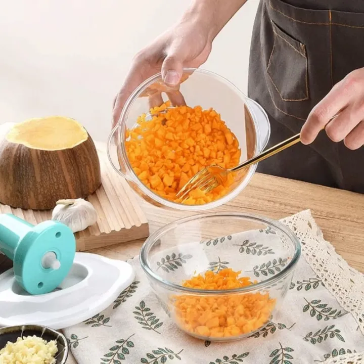 Hand Press Manual Chopper – Portable Vegetable & Food Chopper | Quick Pull String Kitchen Cutter | Stylo Choice