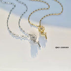 Flower Rotation Pendant Golden Necklace – Elegant Rotating Floral Charm Necklace for Women | Stylo Choice