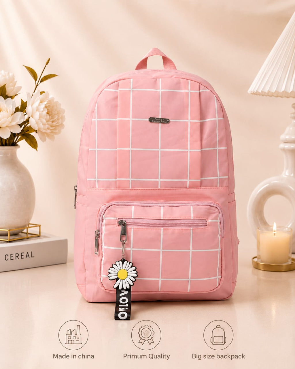Premium Grid Design Backpack for Students – Lightweight School & College Backpack | Stylo Choice