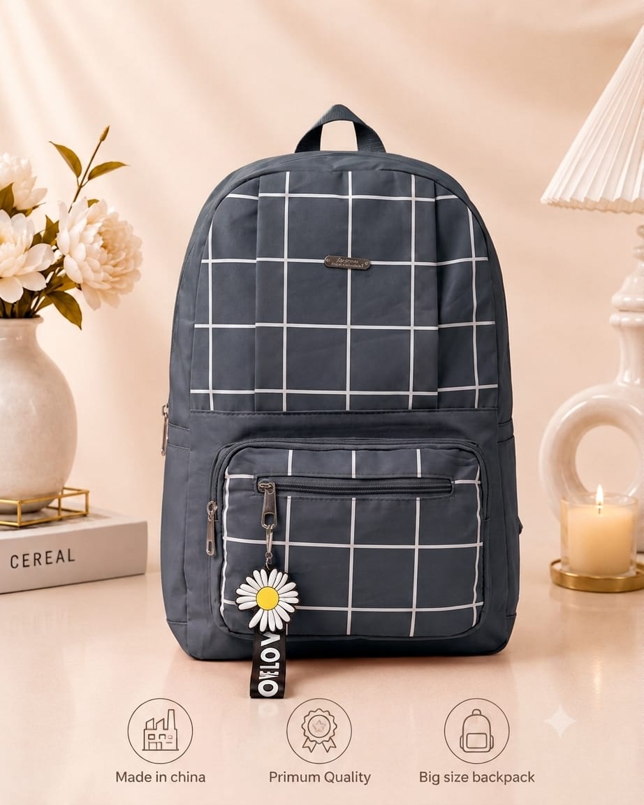 Premium Grid Design Backpack for Students – Lightweight School & College Backpack | Stylo Choice