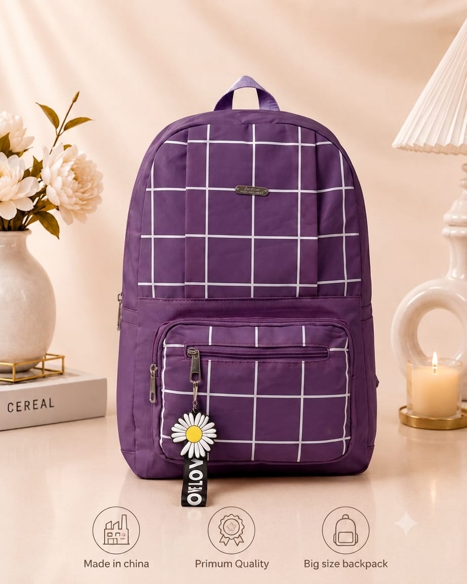 Premium Grid Design Backpack for Students – Lightweight School & College Backpack | Stylo Choice