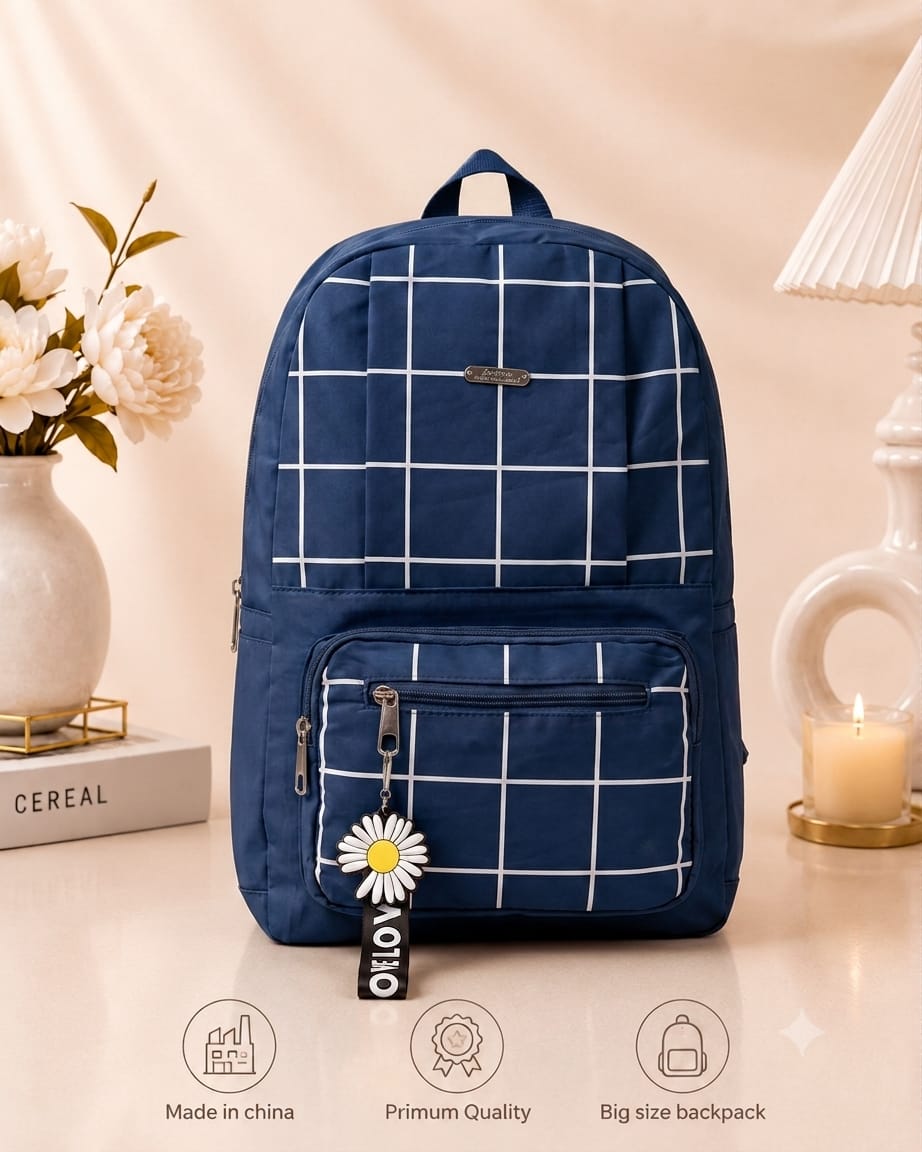 Premium Grid Design Backpack for Students – Lightweight School & College Backpack | Stylo Choice