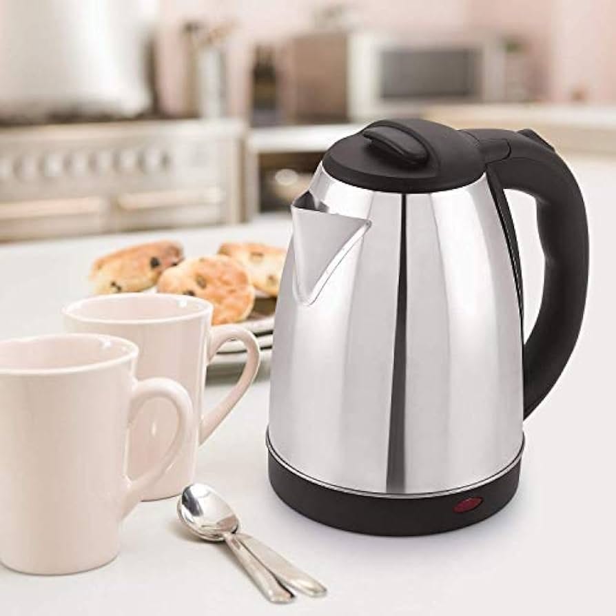 Electric Kettle 2.0 Litre Stainless Steel Body – Fast Boiling Concealed Heating Kettle for Home & Office