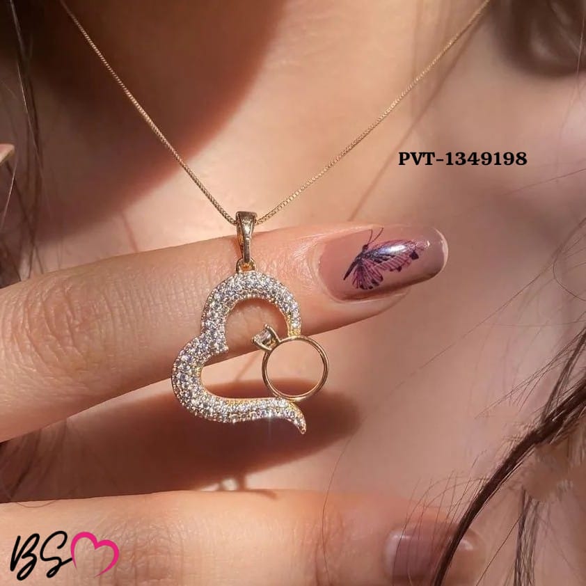 Korean Heart Locket with Adjustable Ring – Elegant Couple Jewelry Set | Stylo Choice