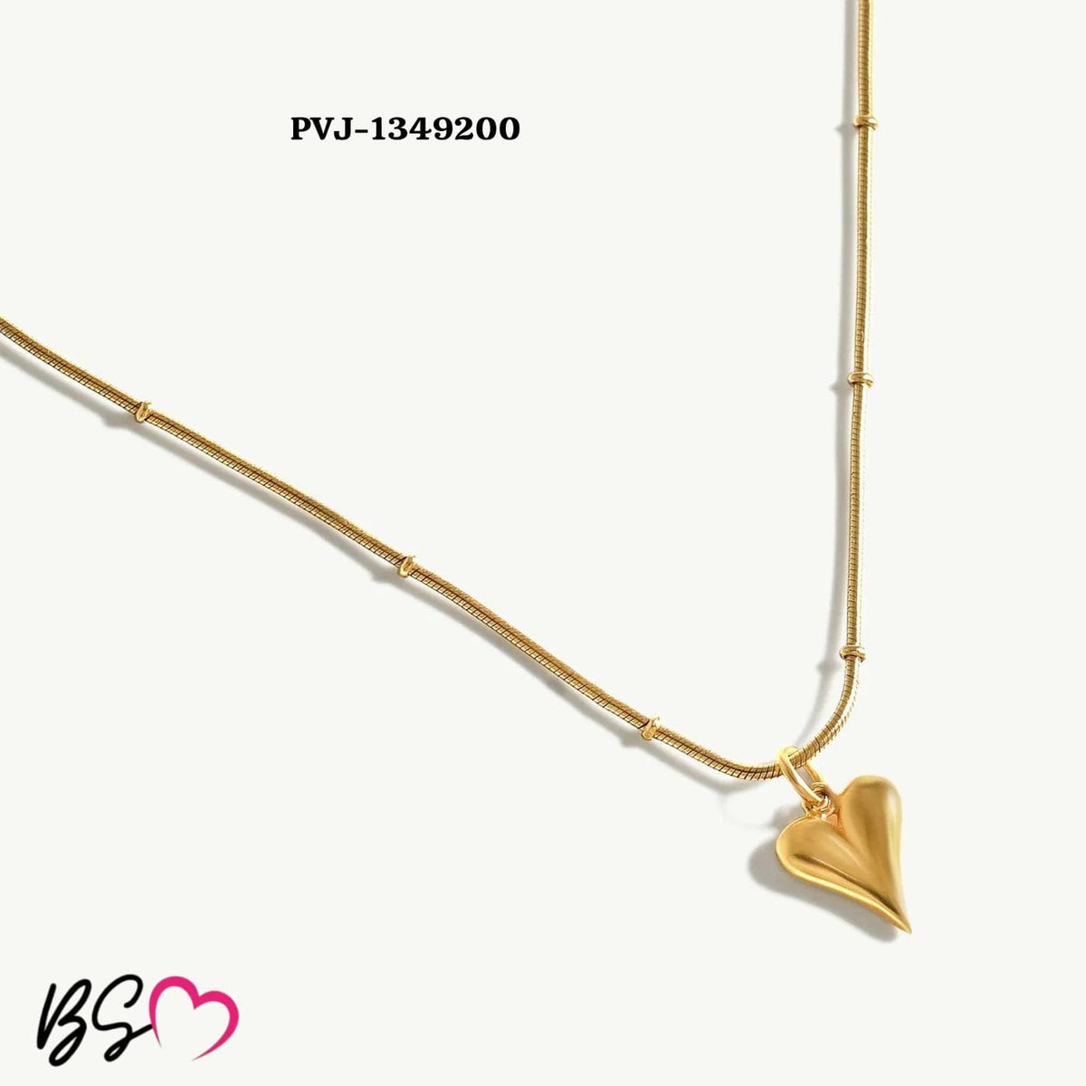 Korean Heart Golden Pendant Necklace for Women | Elegant Love Heart Chain Necklace | Stylish Fashion Jewelry | Stylo Choice