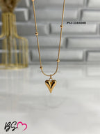 Korean Heart Golden Pendant Necklace for Women | Elegant Love Heart Chain Necklace | Stylish Fashion Jewelry | Stylo Choice