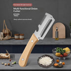 3 in 1 Peeler Knife with Wooden-Style Handle – Multifunctional Stainless Steel Fruit & Vegetable Peeler
