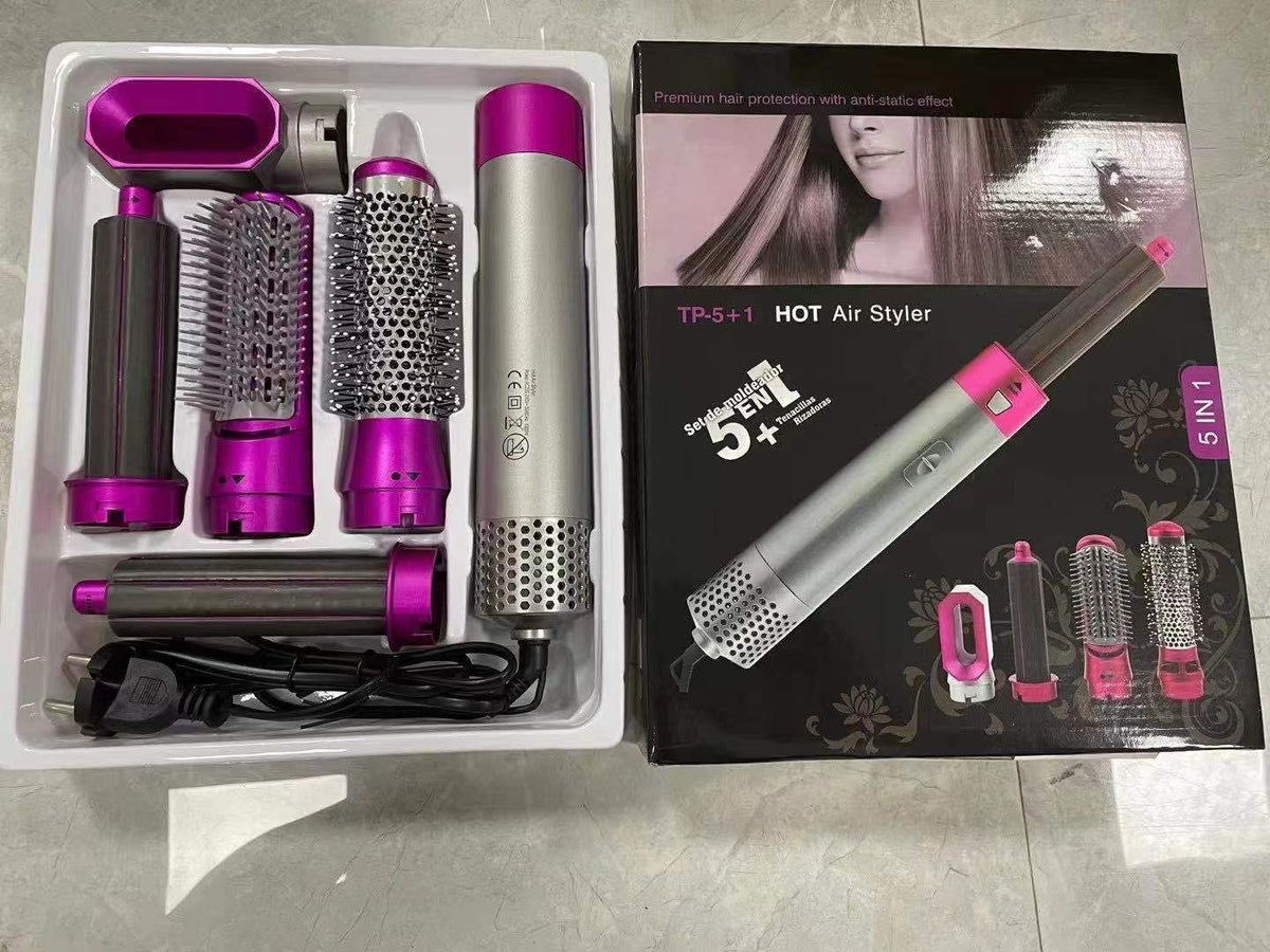 5 In 1 Hair Styler in Pakistan – Professional Hot Air Brush, Hair Dryer, Volumizer, Straightener & Curler | Stylo Choice