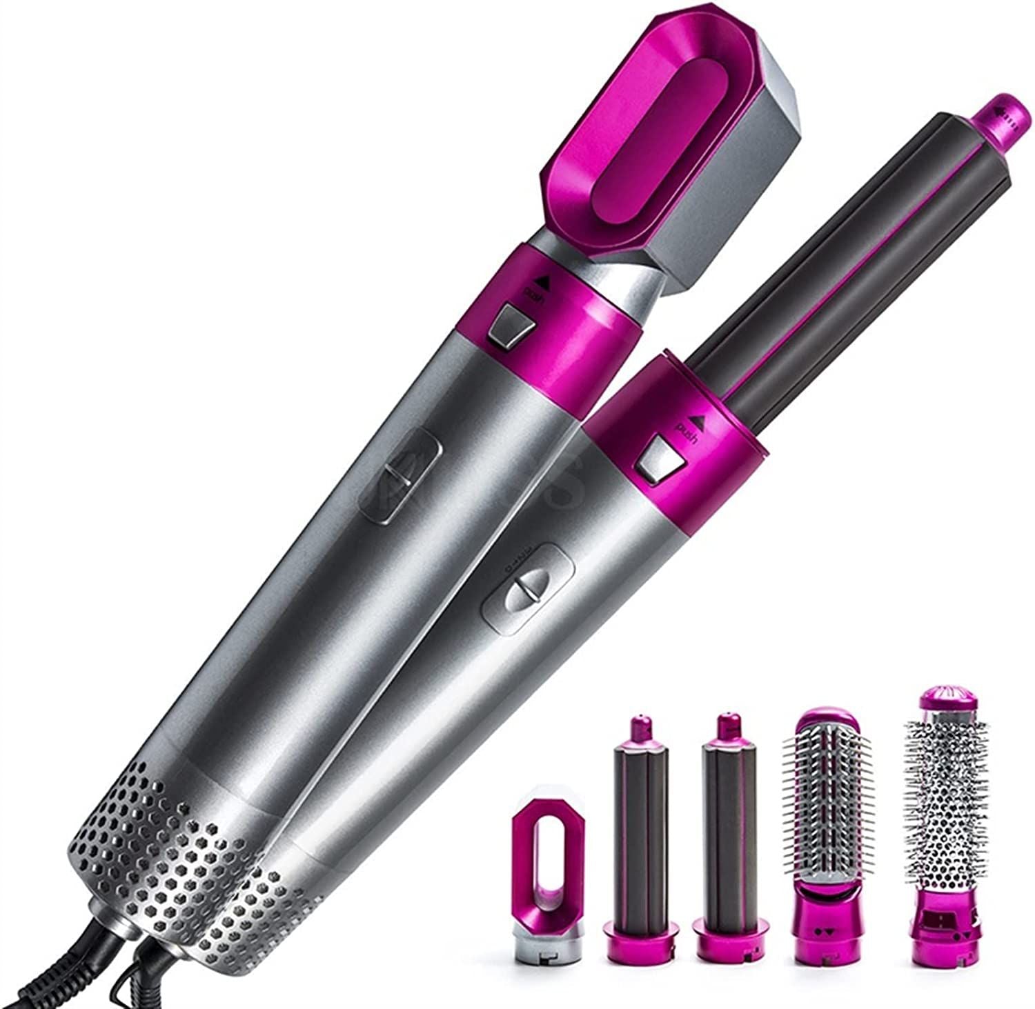5 In 1 Hair Styler in Pakistan – Professional Hot Air Brush, Hair Dryer, Volumizer, Straightener & Curler | Stylo Choice