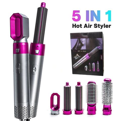 5 In 1 Hair Styler in Pakistan – Professional Hot Air Brush, Hair Dryer, Volumizer, Straightener & Curler | Stylo Choice