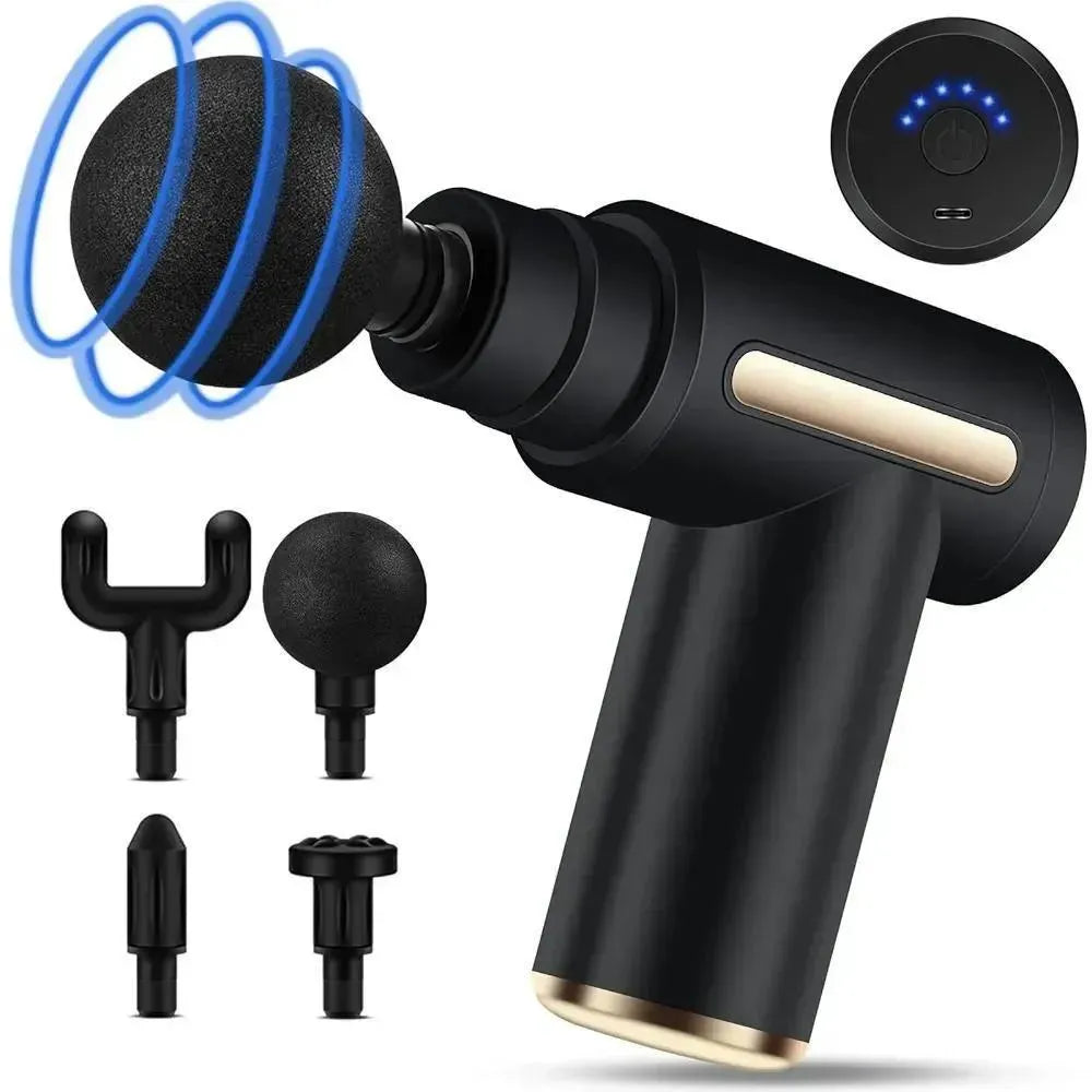 4-in-1 Massage Gun with 5 Speed Modes – Portable Deep Tissue Muscle Massager | Stylo Choice