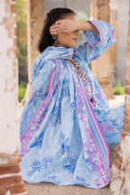 Saya Lavender Sky 3-Piece Printed Lawn Suit – Unstitched Summer Collection for Women | Stylo Choice