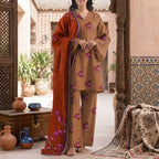 Saya Premium 3-Piece Printed Lawn Suit – Unstitched Summer Collection for Women | Stylo Choice