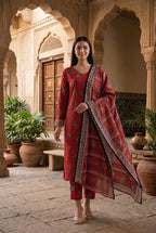 Saya Ruby Bloom 3-Piece Printed Lawn Suit – Unstitched Women's Summer Dress Collection | Stylo Choice