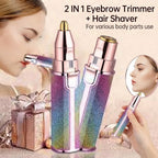 Portable Facial Hair Remover Machine – Glitter Design for Women | Painless Face Hair Removal Device | Stylo Choice