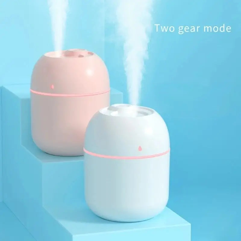 Double Nozzle Air Humidifier – USB Portable Cool Mist Humidifier for Home, Office & Bedroom
