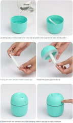 Double Nozzle Air Humidifier – USB Portable Cool Mist Humidifier for Home, Office & Bedroom