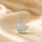 Swan Zircon Necklace for Women – Elegant Crystal Swan Pendant Necklace