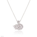 Swan Zircon Necklace for Women – Elegant Crystal Swan Pendant Necklace